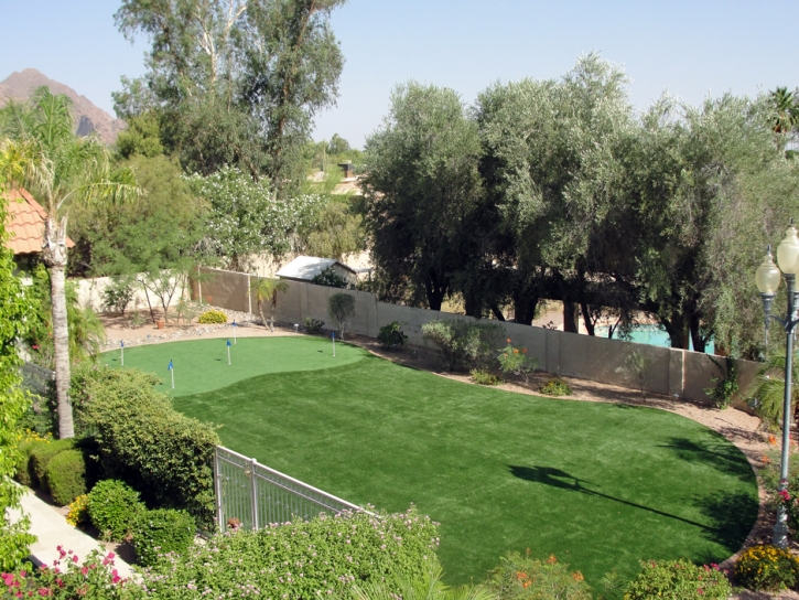 Fake Lawn Fullerton, California Putting Green, Beautiful Backyards